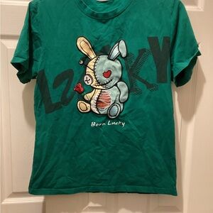 Lucky Charm Men's Green Graphic Tee